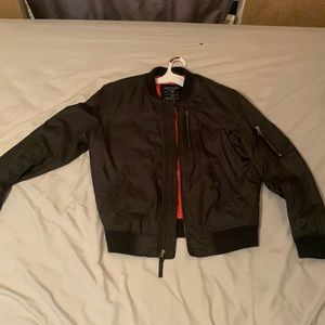 Green bomber jacket